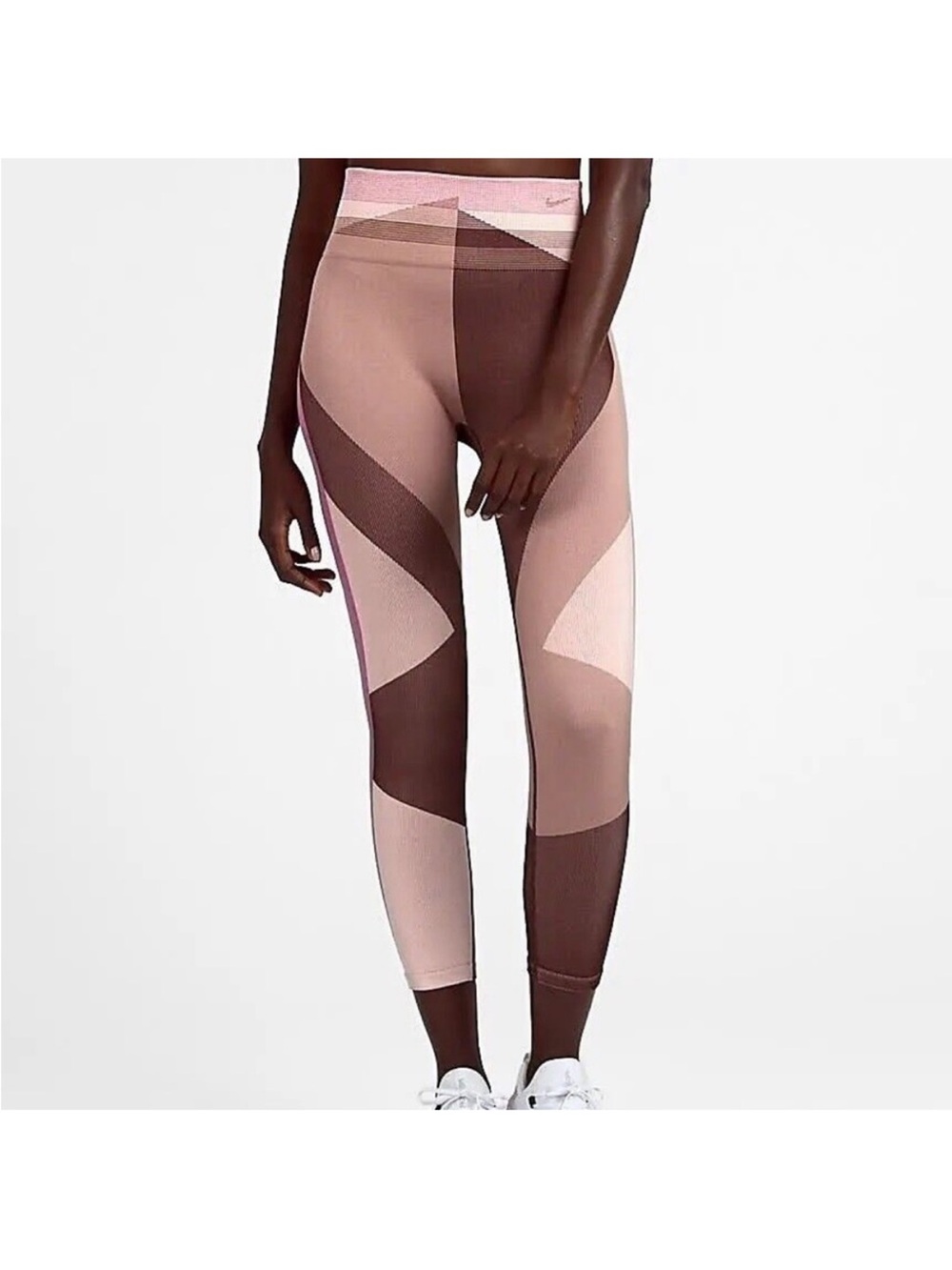Nike Dri-Fit Mid-Rise Nike Sculpt Lux Icon Clash Seamless Activewear Legging, L
